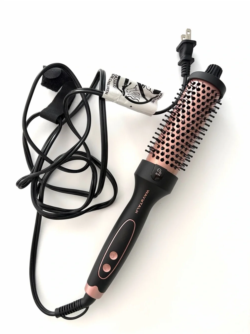 Wavytalk Thermal Brush 1/2 inch lonic Heated Nylon Brush Black Rose Pink